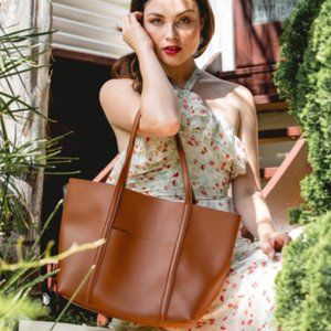 HENNY+LEV 'Danielle' Vegan Leather Tote Bag - NEW w/Tags & Dust Bag